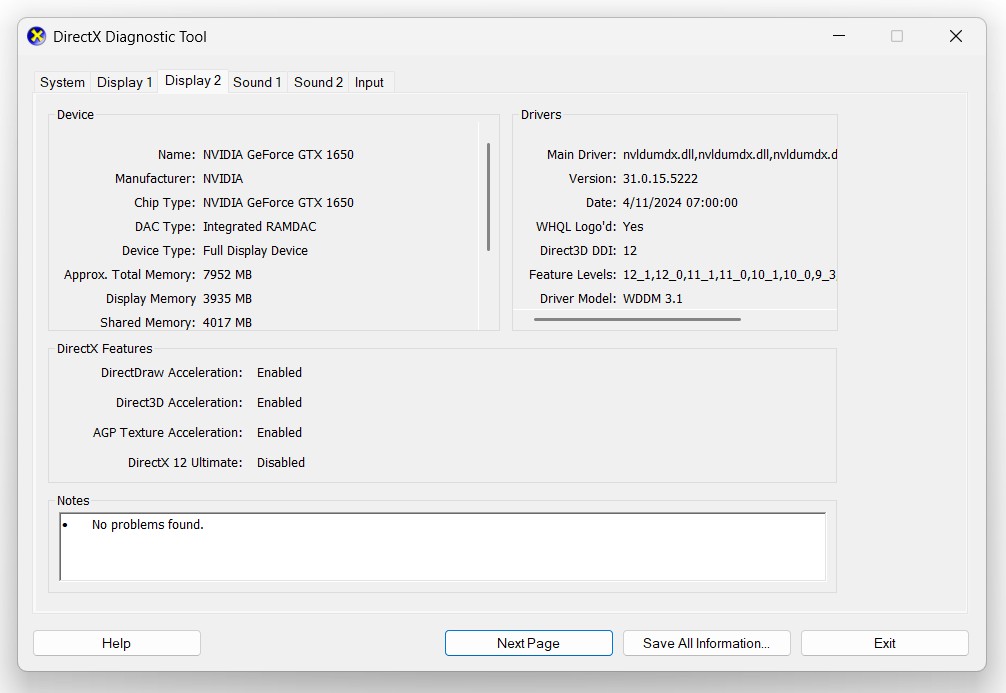 cách xem card đồ họa laptop