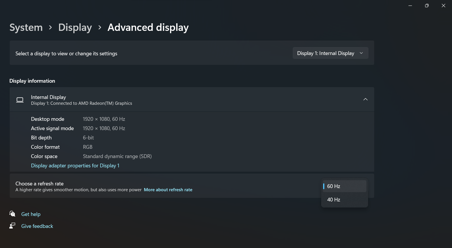kiểm tra độ phân giải và tần số quét