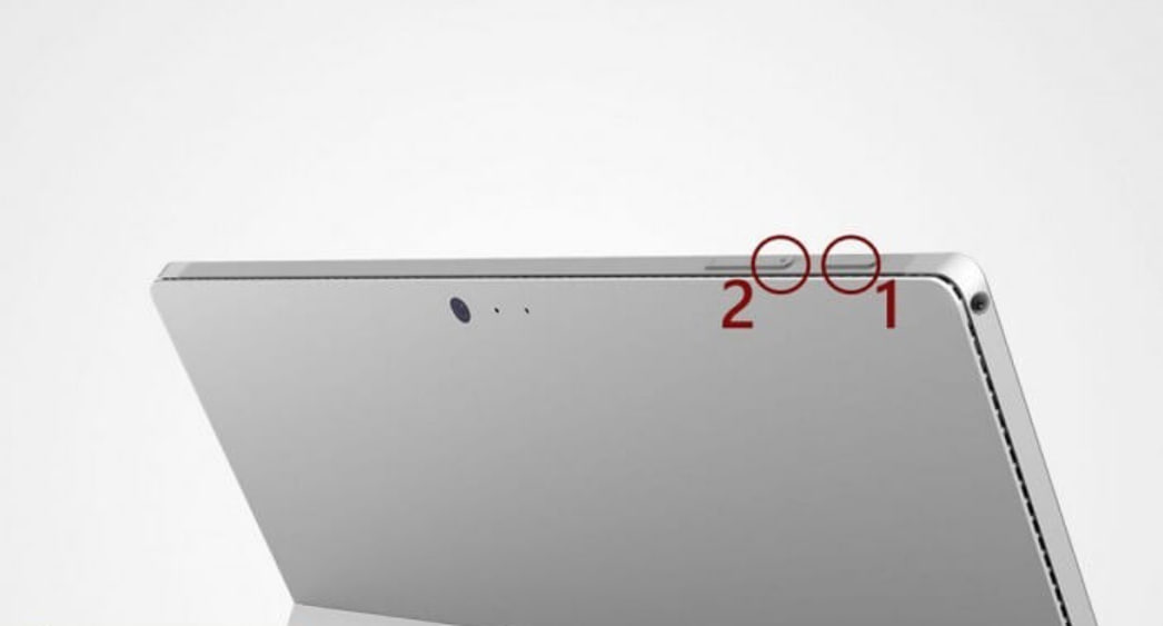 chụp màn hình surface pro bằng nút nguồn và giảm âm lượng