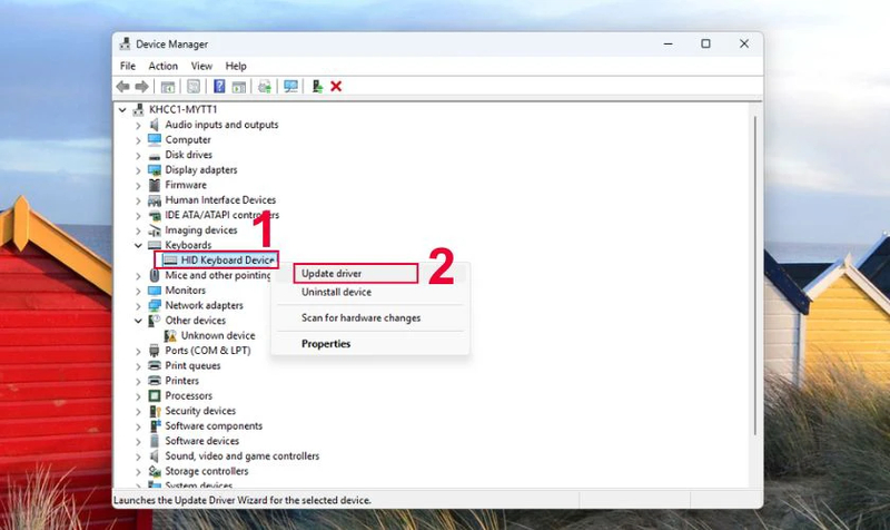 kiểm tra trạng thái bàn phím