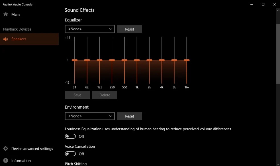 phần mềm kiểm tra loa laptop, realtek audio console, cấu hình loa laptop