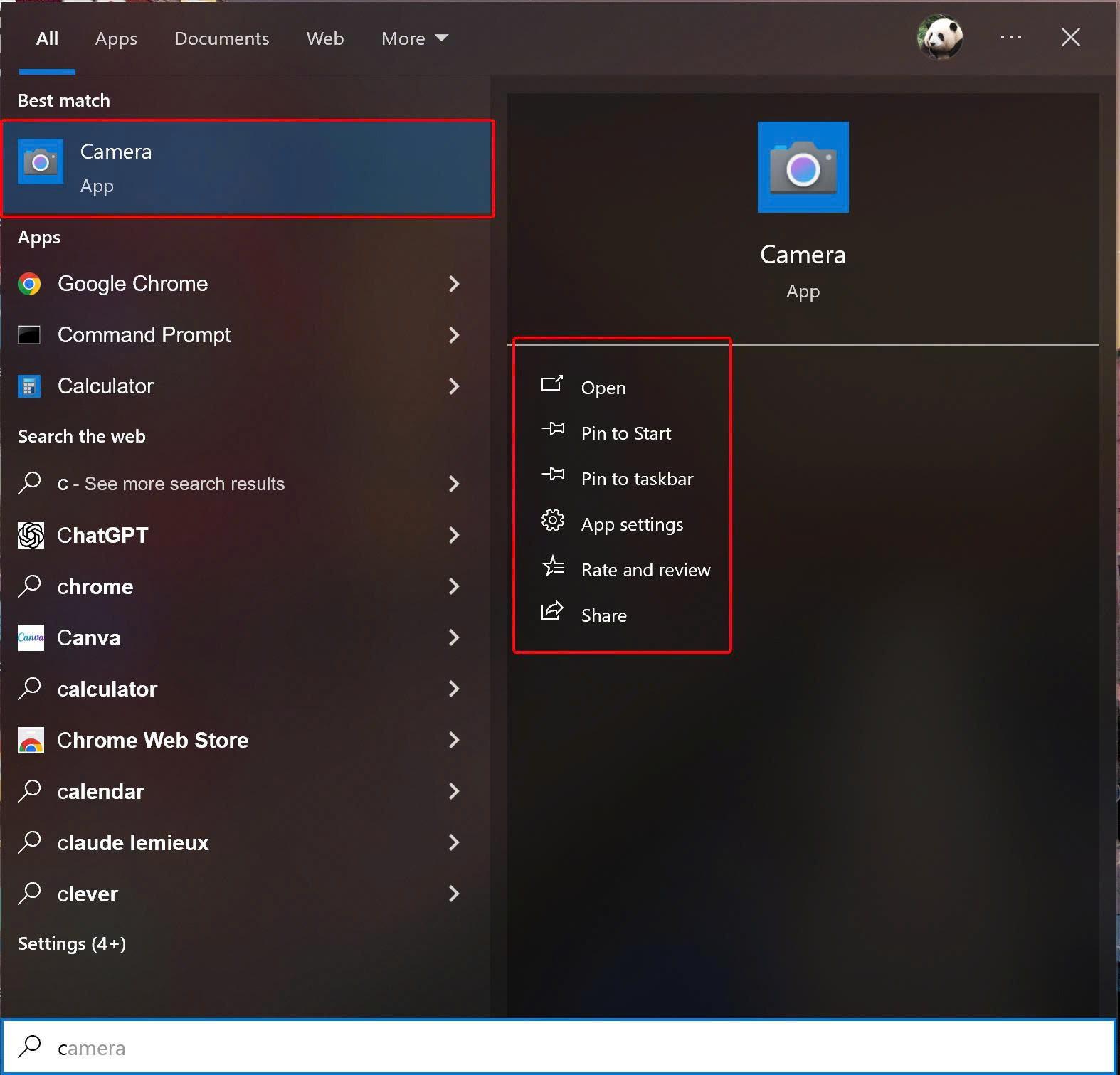  ứng dụng camera windows 11 đang hoạt động