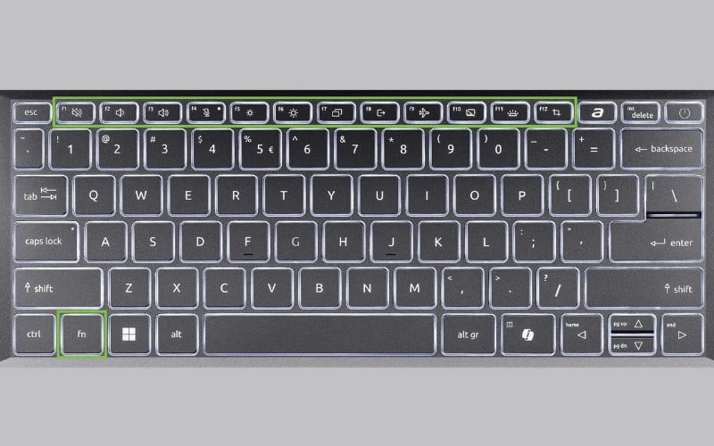 tắt camera laptop bằng phím chức năng Fn