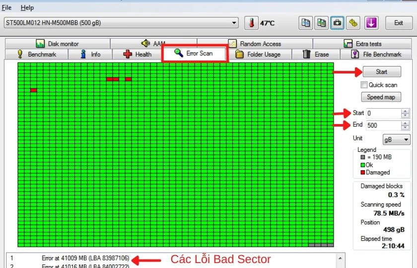 các nguyên nhân gây lỗi bad sector ổ cứng