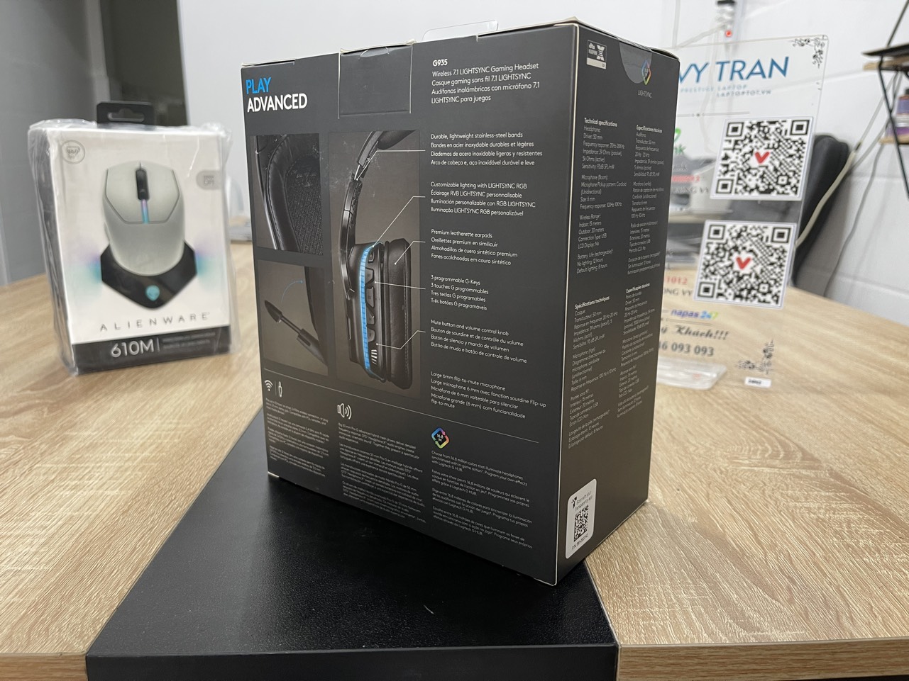 Tai Nghe Logitech G935 RGB Wireless Gaming Headset, 7.1 Surround Sound Black
