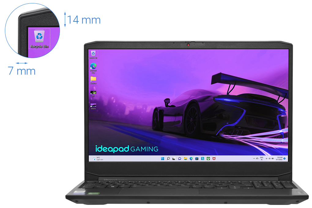 Laptop Lenovo Ideapad Gaming 3 2022 i5 11320H/ SSD 512G/ RTX3050