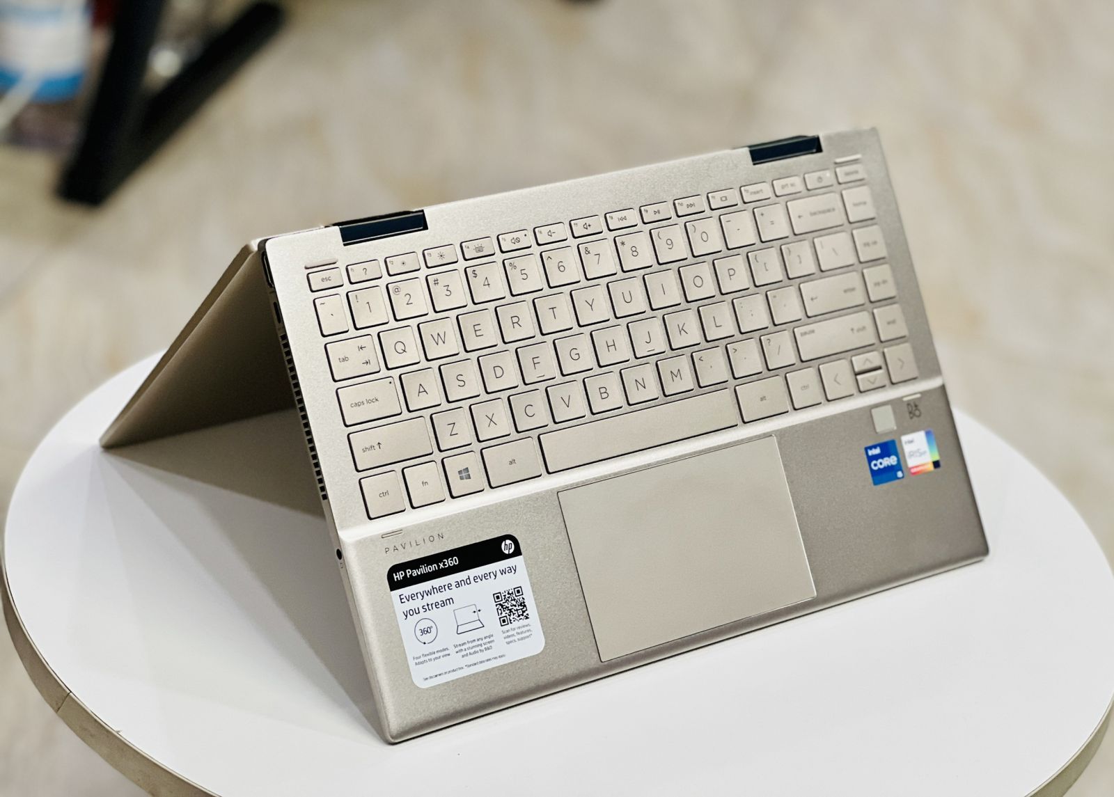 Laptop Hp Pavilion X360 2021 14-dy0033dx I5 1135G7/ Ram 8GB/ SSD 512GB/ Màu Vàng Gold/ 14in Cảm Ứng
