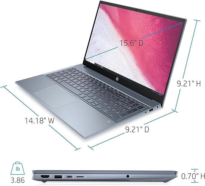 Laptop HP PAVILION 15-EH1070WM RYZEN 7 5700U/ RAM 8GB/ SSD 512GB/