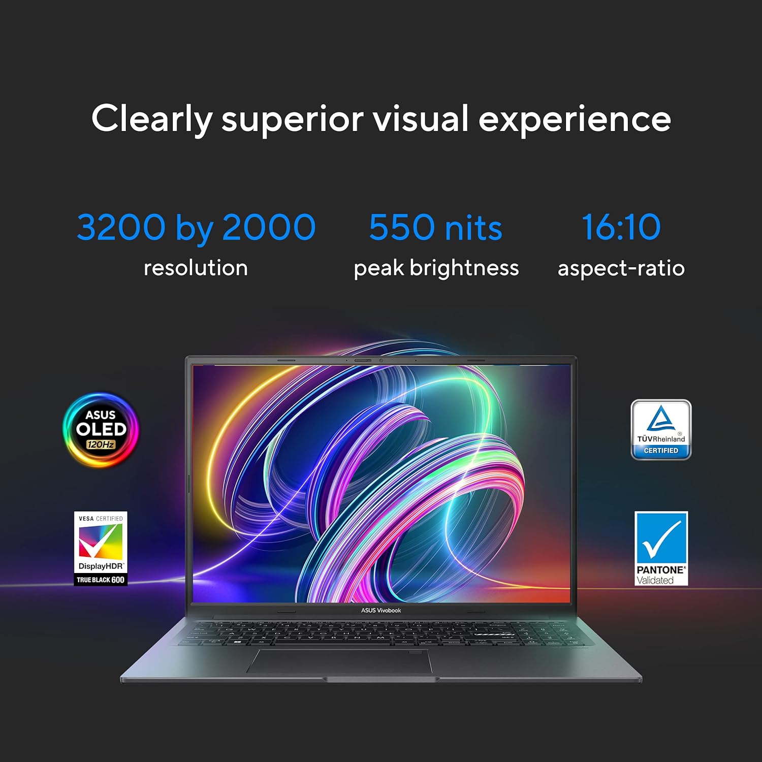 Laptop Asus Vivobook 16X OLED (K3605VV-ES96) (2023) - CORE 19 13900H/32GB/1TB SSD / RTX 4060 8GB/3.2K OLED