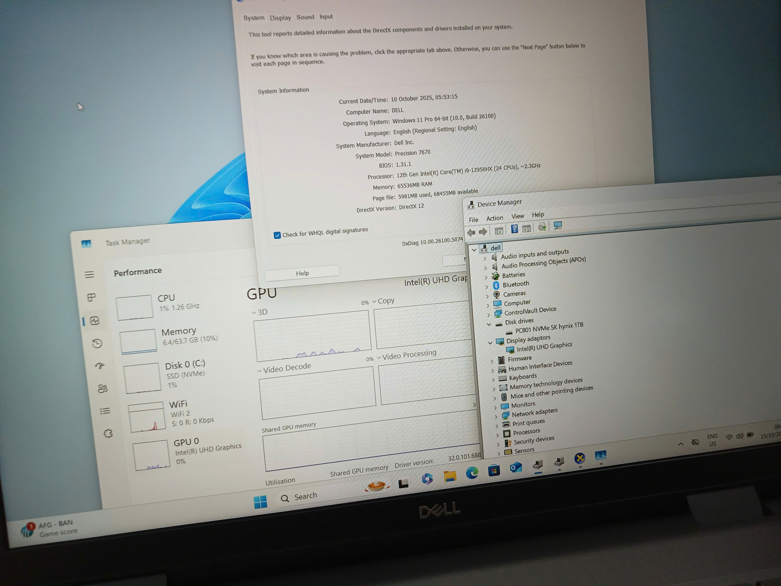 DELL Precision 7670 Core i9 